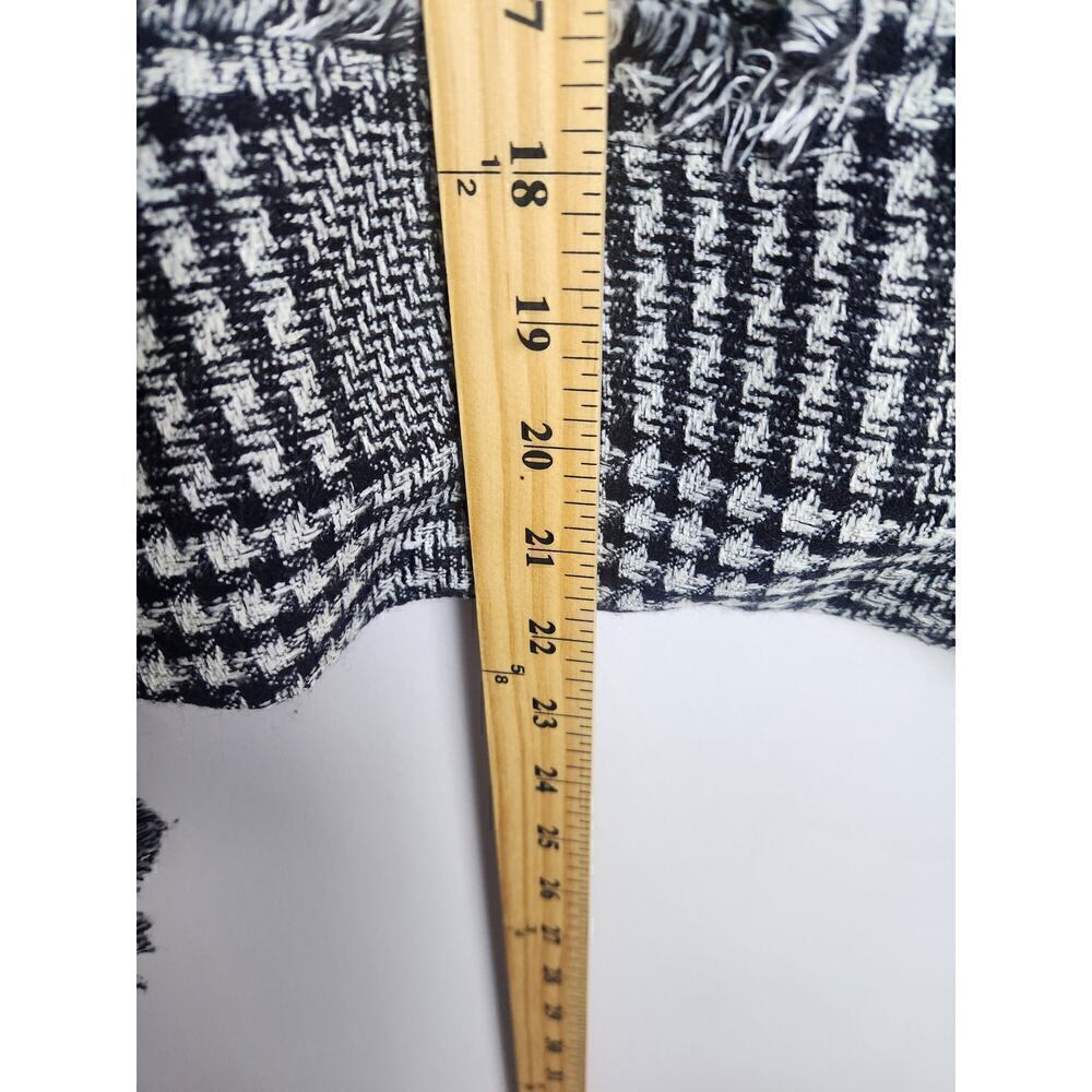 Karl Lagerfeld womens Boxy tweed blazer sz 12 structures shoulder zip career - Picture 7 of 8